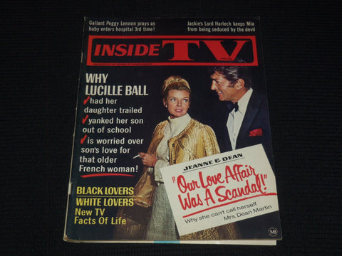 1969 APRIL INSIDE TV MAGAZINE - JEANNE BIEGGER & DEAN MARTIN COVER - E 15524