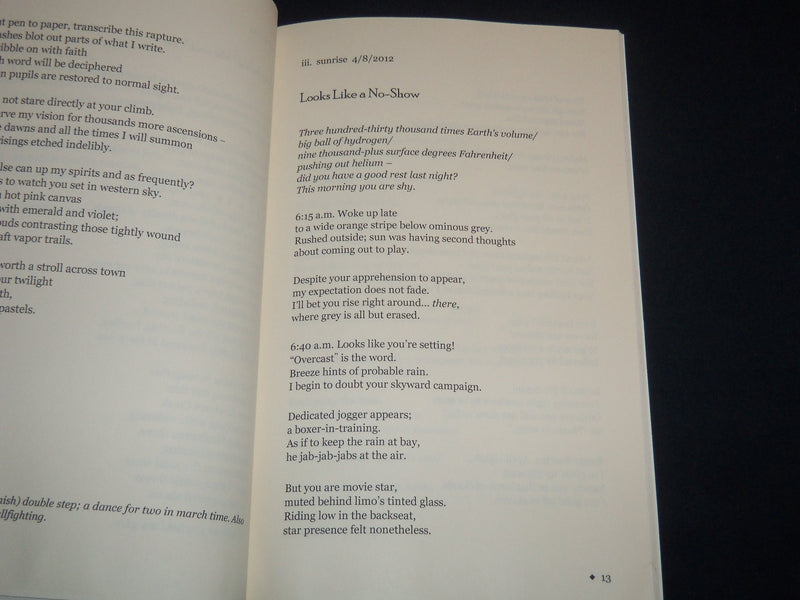 2015 JUST ANOTHER SUNRISE POEMS TO THE SUN BOOK FRED SIMPSON - INSCRIBED- J 9257