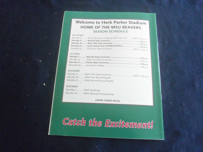 2006 OCT 7 FOOTBALL PROGRAM - MINOT STATE UNIV VS MAYVILLE STATE UNIV - SP 1217R