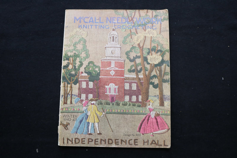 1942-43 WINTER MCCALL NEEDLEWORK MAGAZINE - INDEPENDENCE HALL COVER - E 10147