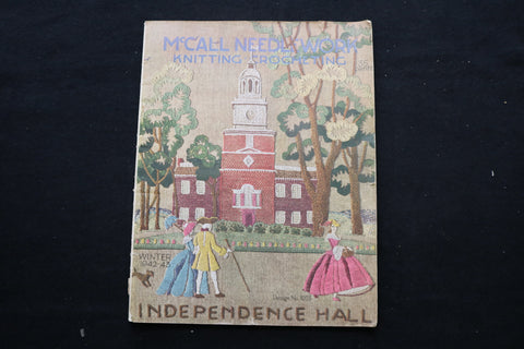 1942-43 WINTER MCCALL NEEDLEWORK MAGAZINE - INDEPENDENCE HALL COVER - E 10147