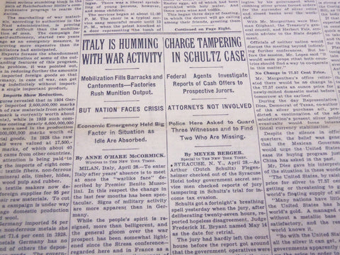 1935 APRIL 29 NEW YORK TIMES - CHARGE TAMPERING IN SCHULTZ CASE - NT 4367