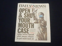 2021 MARCH 27 NEW YORK DAILY NEWS NEWSPAPER-LAWYER NO MASK, JUDGE TOSSES LAWSUIT