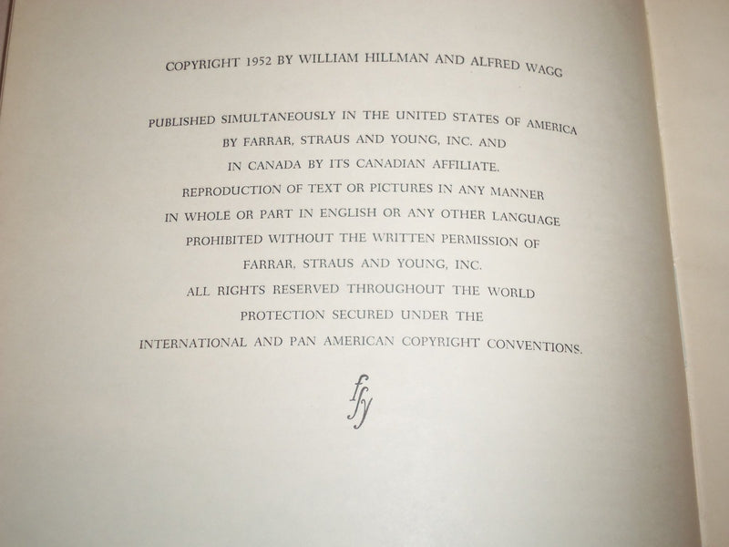 1952 MR PRESIDENT INTERVIEWS OF HARRY S TRUMAN BOOK BY WILLIAM HILLMAN - KD 2699