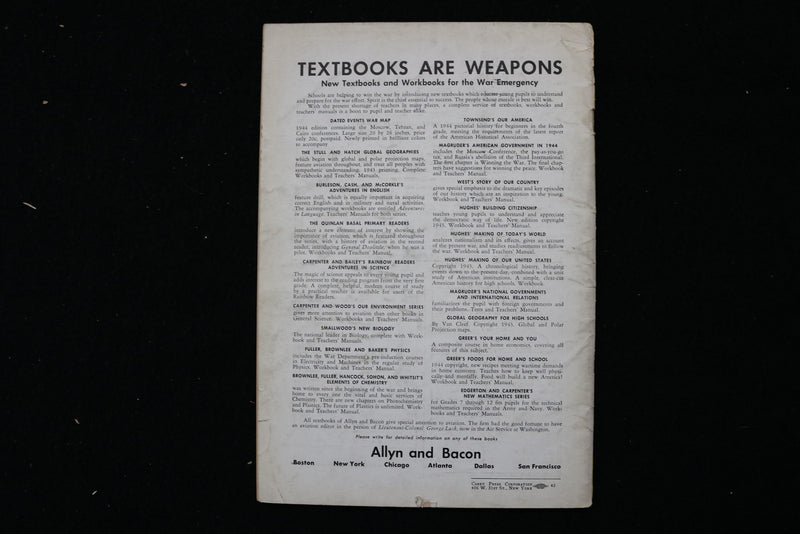 1944-1946 PROGRESSIVE EDUCATION MAGAZINE - LOT OF 11 - O 3800