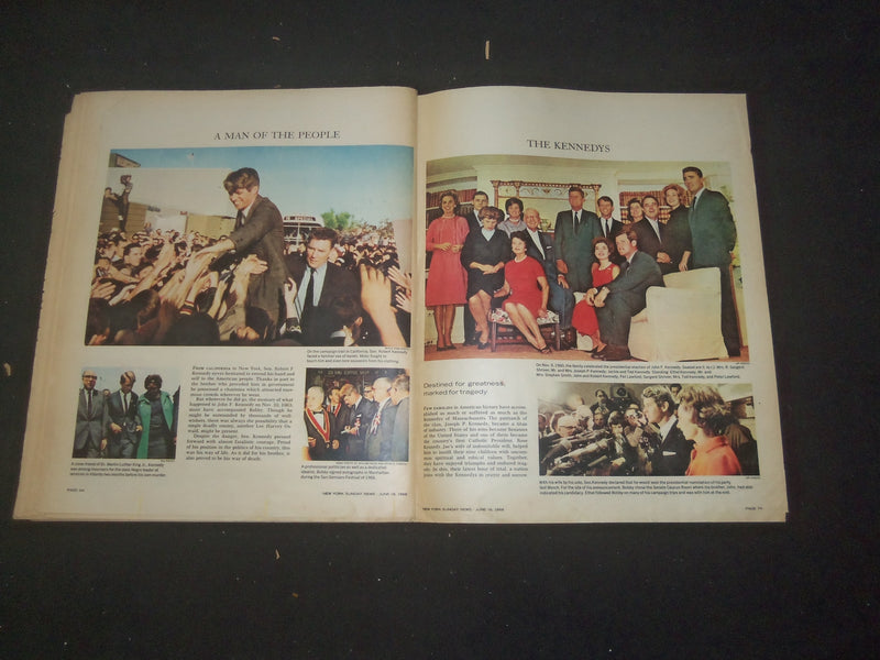1968 JUNE 16 SUNDAY NEW YORK NEWS COLOROTO MAGAZINE - ROBERT KENNEDY - SP 1520V
