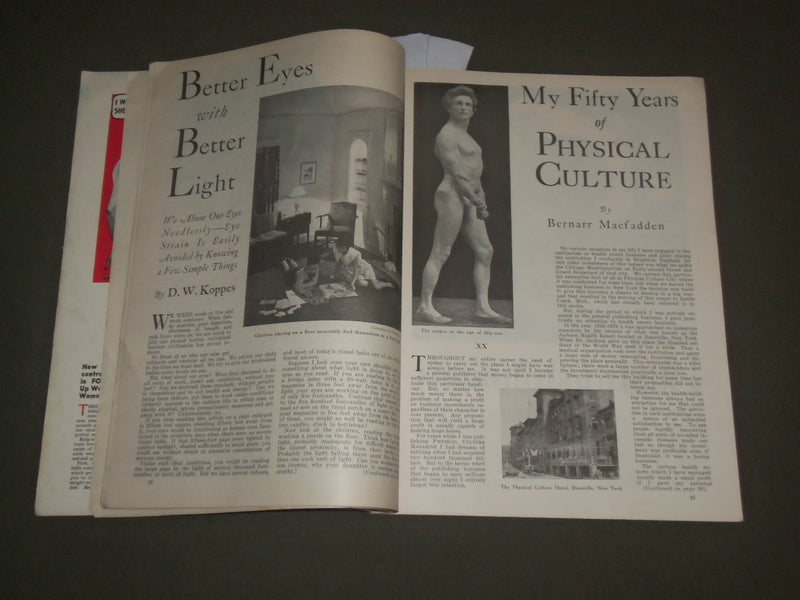 1934 NOVEMBER PHYSICAL CULTURE MAGAZINE - GREAT COVER & PHOTOS - SP 8558