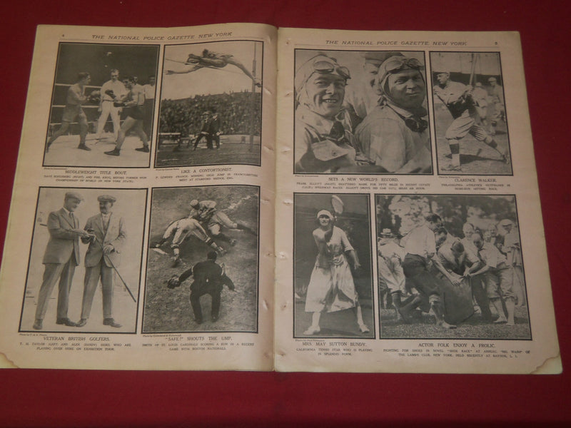 1922 SEPT 16 THE NATIONAL POLICE GAZETTE MAGAZINE - CLARENCE WALKER - B 5747