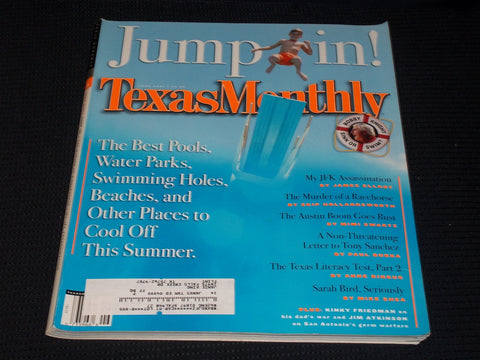 2001 JUNE TEXAS MONTHLY MAGAZINE - JUMP IN! FRONT COVER - E 7539