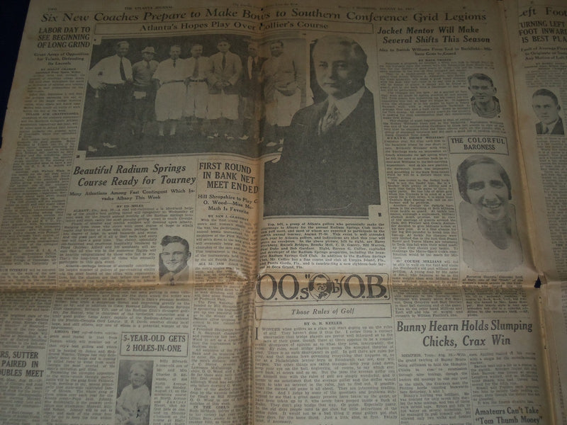 1930 AUGUST 24 THE ATLANTA JOURNAL SPORTS SECTION - KNUTE ROCKNE - NP 972U