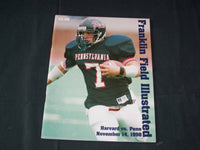 1998 NOVEMBER 18 HARVARD VS. PENN FOOTBALL PROGRAM - J 3754