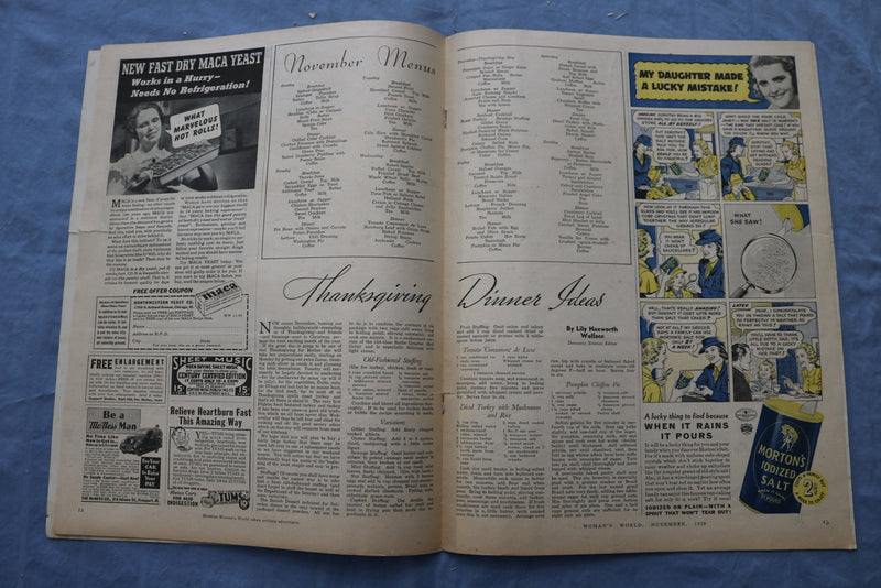 1939 NOVEMBER WOMAN'S WORLD MAGAZINE - WE TWO AMERICAN BY D. HEFFERNAN- SP 4784E