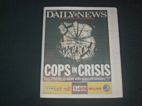 2019 AUGUST 16 NEW YORK DAILY NEWS NEWSPAPER - NYC COPS IN CRISIS