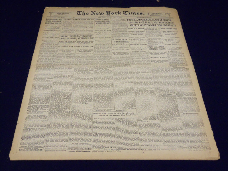 1931 MAY 17 NEW YORK TIMES - DR. PARTOS JAILED - NT 3969