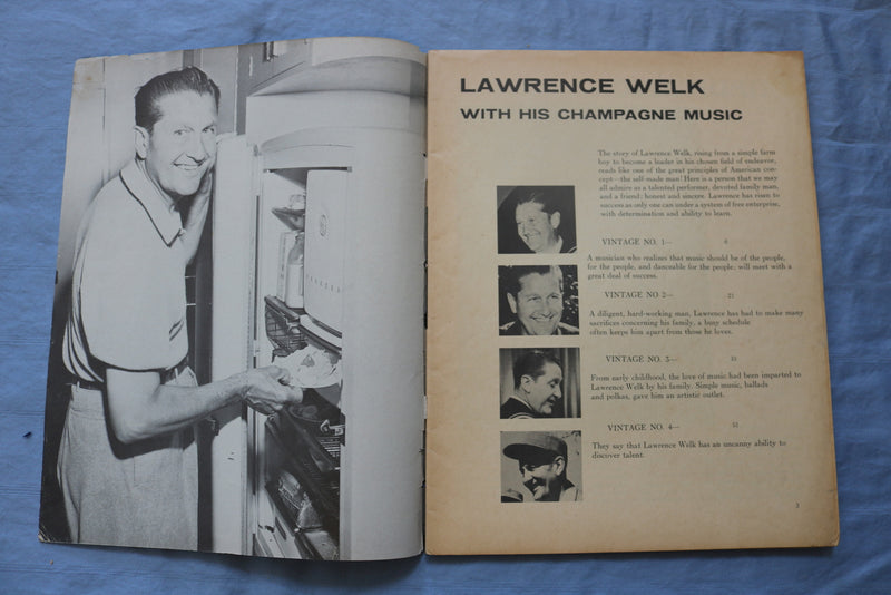 1957 LAWRENCE WELK MAGAZINE - WITH HIS CHAMPAGNE MUSIC - E 9031