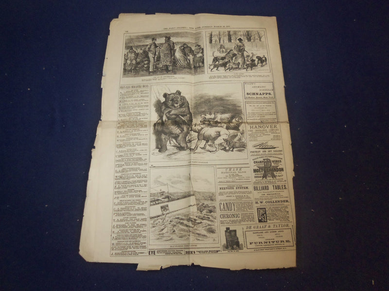 1878 MARCH 19 THE DAILY GRAPHIC - PIUS IX FUNERAL - AMERICAN COLLEGE - NP 5074