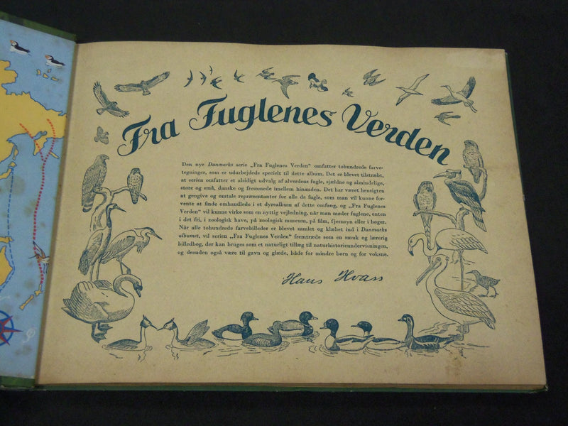 1940'S DANMARKS SERIE FRA FUGLENES VERDEN BIRDS TOBACCO CARDS ALBUM - KD 3188