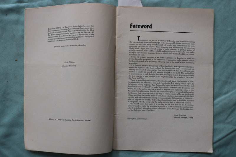 1951-1963 LEARNING THE RADIOTELEGRAPH CODE - LOT OF 2 - SOFTCOVER BOOKS - K 3264