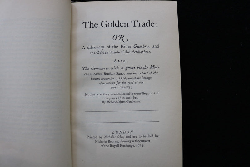 1932 THE GOLDEN TRADE OF RIVER GAMBRA HARDCOVER BOOK BY RICHARD JOBSON - KD 9747