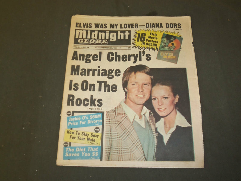 1977 SEP 20 MIDNIGHT GLOBE NEWSPAPER-CHERYL LADD'S MARRIAGE IS ON ROCKS- NP 3369