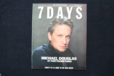 1989 DECEMBER 3-9 7 DAYS MAGAZINE - MICHAEL DOUGLAS COVER - E 24466
