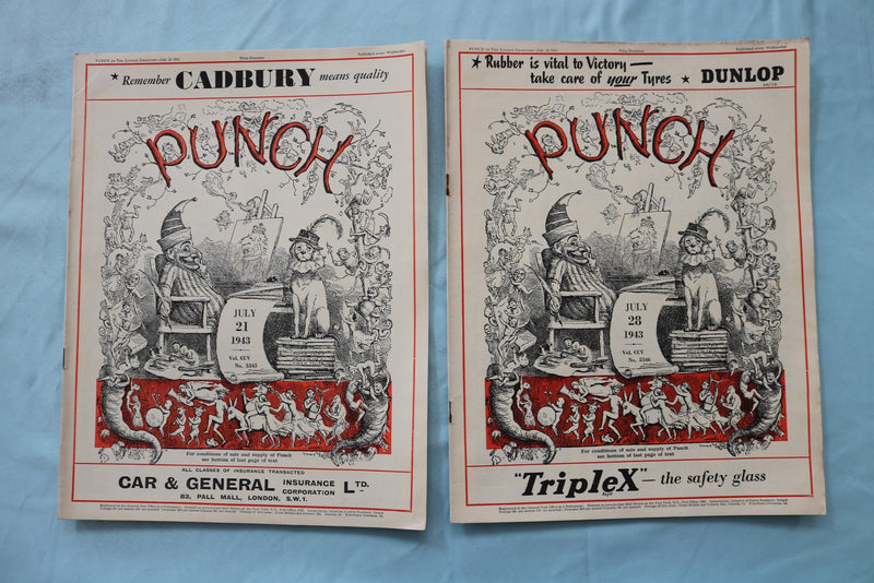 1943 PUNCH MAGAZINE - LOT OF 25 - O 3971