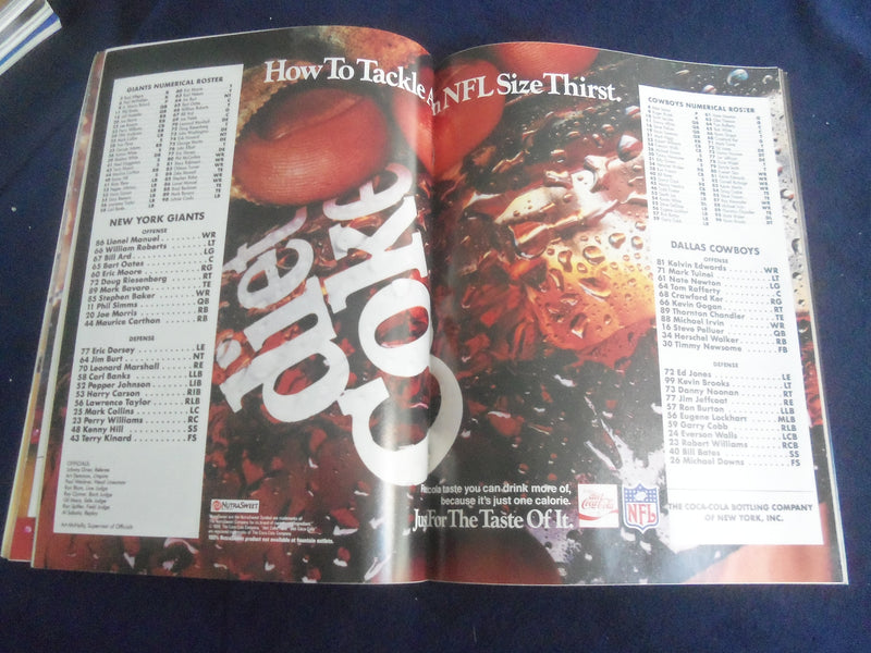 1988 NOVEMBER 6 GAMEDAY MAGAZINE - NEW YORK GIANTS VS. DALLAS COWBOYS - SP 4686H