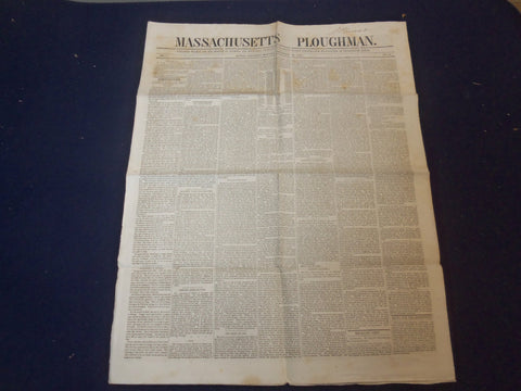 1848 DECEMBER 16 MASSACHUSETTS PLOUGHMAN NEWSPAPER - GOLD IN CALIFORNIA- NP 5158