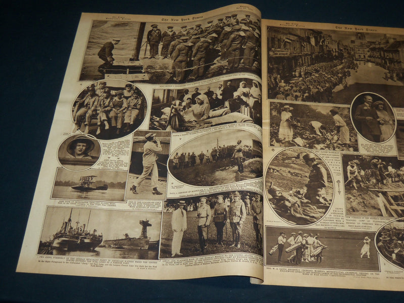 1917 JULY 29 NEW YORK TIMES ROTO PICTURE SECTION - AMERICANS IN FRANCE - NT 8987