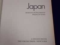 1970 JAPAN BY MARTIN HURLIMANN & FRANCIS KING BOOK WITH 227 PHOTOS - KD 2540