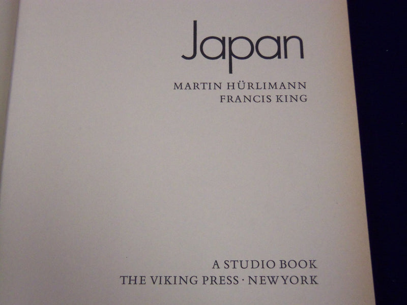 1970 JAPAN BY MARTIN HURLIMANN & FRANCIS KING BOOK WITH 227 PHOTOS - KD 2540