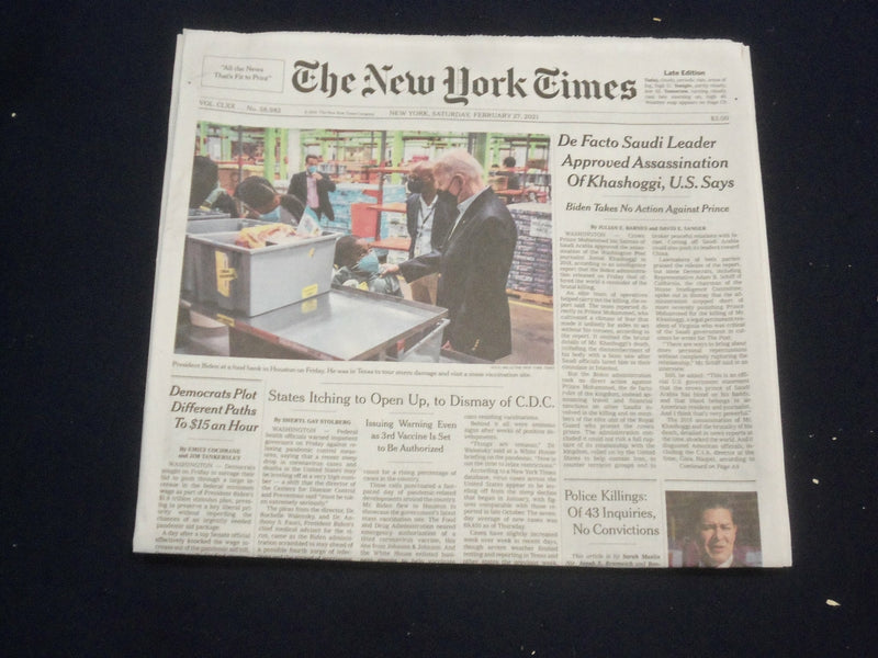 2021 FEBRUARY 27 NEW YORK TIMES - DE FACTO SAUDI LEADER APPROVED ASSASSINATION