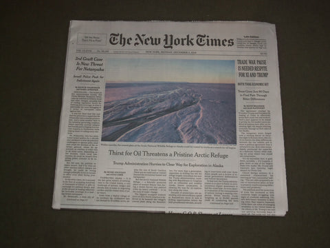 2018 DECEMBER 3 NEW YORK TIMES - U.S. & CHINA TRADE WAR PAUSE IS NEEDED