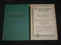 1954-1957 THE LUNG CLINICAL PHYSIOLOGY BOOKS LOT OF 2 - DRINKER - KD 2769V