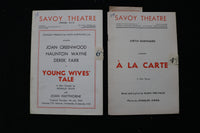 1948-1949 SAVOY THEATRE PROGRAMS - LOT OF 2 - LONDON - K 1823