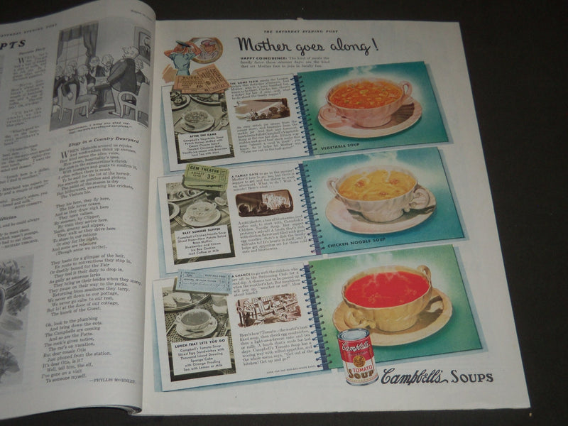 1940 AUGUST 10 THE SATURDAY EVENING POST MAGAZINE - ILLUSTRATED COVER - SP 255