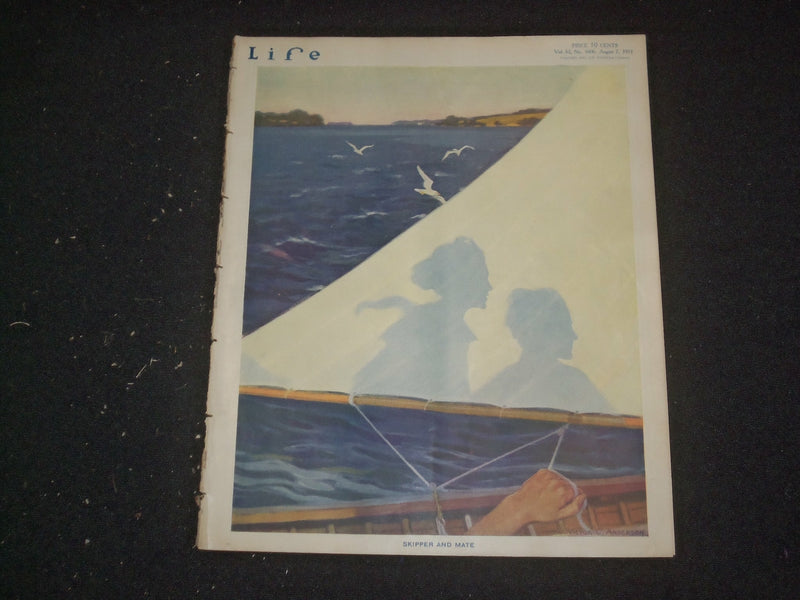 1913 AUGUST 7 LIFE MAGAZINE - SKIPPER AND MATE - NICE ILLUSTRATED COVER- ST 6489