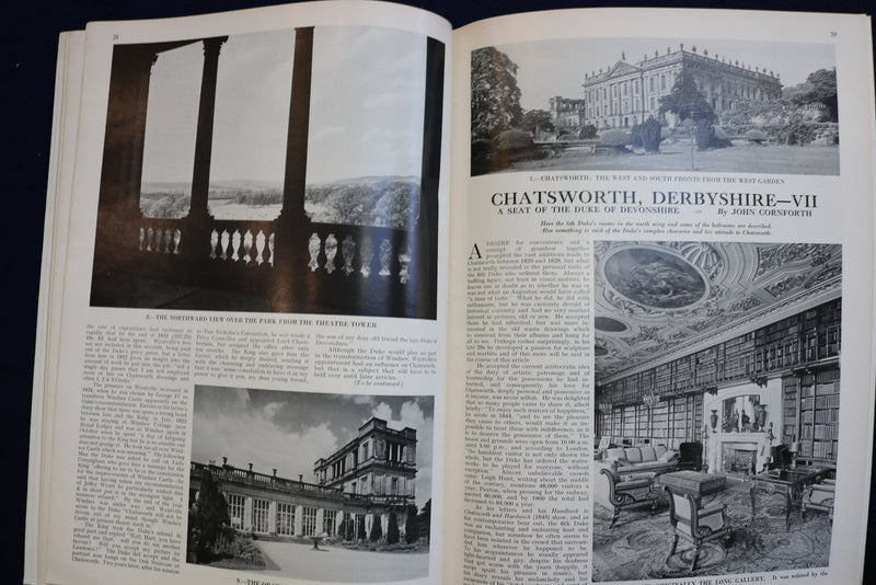1968 CHATSWORTH HOME OF HE DUKES OF DEVONSHIRE SOFTCOVER BOOK - K 812