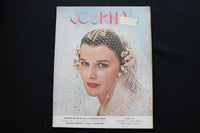 1950 JUNE LADIES' HOME JOURNAL MAGAZINE - BRIDE IN VEIL COVER - E 10317