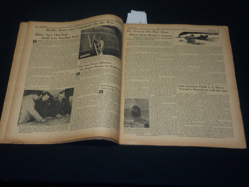 1941 JULY 22 PM'S WEEKLY NEWSPAPER - MOSCOW & LENINGRAD BOMBED - NP 4926