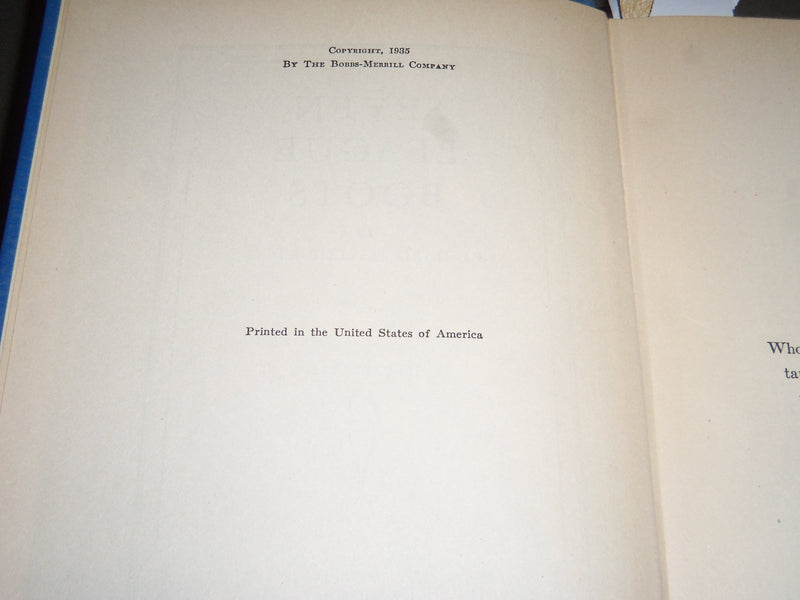 1935 SEVEN LEAGUE BOOTS BY RICHARD HALLIBURTON HARDCOVER BOOK - KD 4462