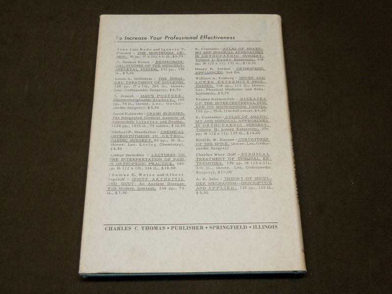 1962 EXAMINATION AND DIAGNOSIS OF THE SPINE & EXTREMITIES BY HOWORTH MD- KD 6276