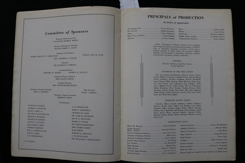 1934 THE ROMANCE OF A PEOPLE PROGRAM - JEWISH REFUGEES - K 2271