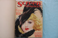 1934 MAR-AUG SCREEN ROMANCES MAGAZINE BOUND VOLUME -DIETRICH-HARLOW - KD 9684