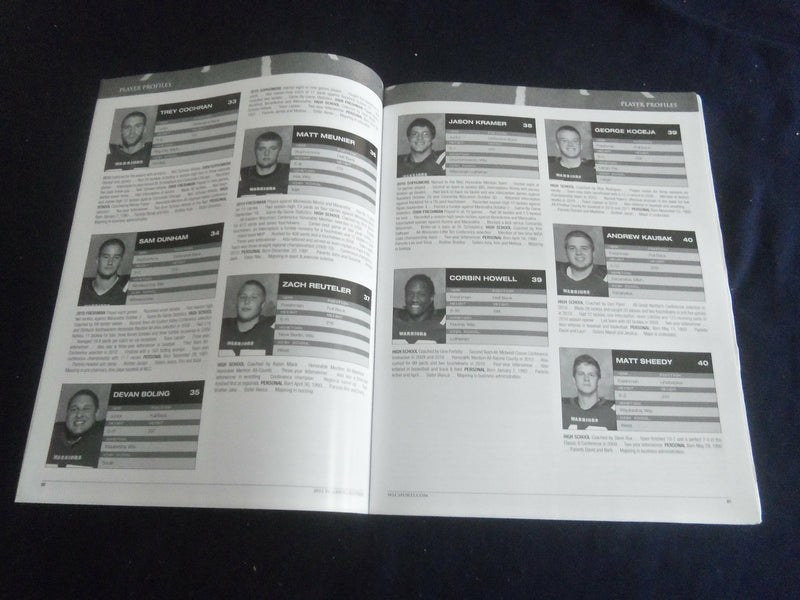 2011 NOV 5 FOOTBALL PROGRAM - AURORA UNIV VS WISCONSIN LUTHERAN COLL - SP 1217Z