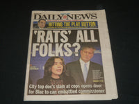 2020 MAY 15 NEW YORK DAILY NEWS NEWSPAPER - RATS ALL FOLKS - TOP DOC'S SLAM COPS