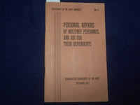1957 SEPTEMBER PERSONAL AFFAIRS OF MILTARY PERSONNEL- DEPARTMENT OF ARMY- J 9482