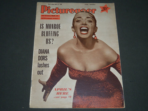 1956 MARCH 31 PICTUREGOER MAGAZINE - APRIL OLRICH COVER - MONROE - ST 4761