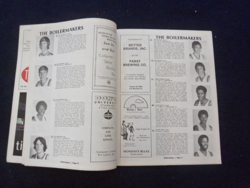 1977 FEB 20 COLLEGE BASKETBALL PROGRAM - PURDUE UNIV VS. INDIANA UNIV- SP 1533T