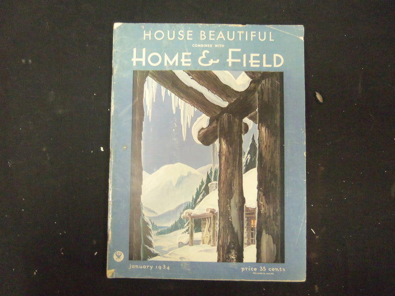 1934 JANUARY HOUSE BEAUTIFUL MAGAZINE - GREAT PHOTOS & ADS - ST 3704